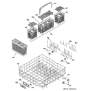 LOWER RACK ASSEMBLY Diagram and Parts List for PDW8900N20WW  General Electric Dishwasher