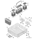 LOWER RACK ASSEMBLY Diagram and Parts List for PDW9900N20WW  General Electric Dishwasher