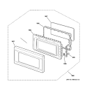DOOR PARTS Diagram and Parts List for PEB2060SM1SS  General Electric Microwave