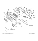 CONTROLS & BACKSPLASH Diagram and Parts List for WNCK2050H0WC  General Electric Washer