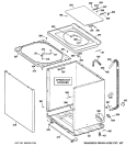 CABINET, COVER & FRONT PANEL Diagram and Parts List for WNCK2050H0WC  General Electric Washer