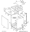 CABINET, COVER & FRONT PANEL Diagram and Parts List for WNCK2050H1WC  General Electric Washer