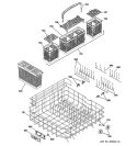 LOWER RACK ASSEMBLY Diagram and Parts List for PDW9700N20II  General Electric Dishwasher