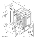 BODY PARTS Diagram and Parts List for PDW9980N20SS  General Electric Dishwasher