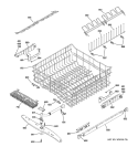 UPPER RACK ASSEMBLY Diagram and Parts List for ZBD0700N20II  General Electric Dishwasher