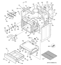 BODY PARTS Diagram and Parts List for JBP66DM2CC  General Electric Range