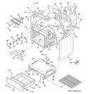 BODY PARTS Diagram and Parts List for JBP71CM2CC  General Electric Range