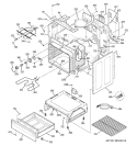 BODY PARTS Diagram and Parts List for JCBP71CM2WW  General Electric Range