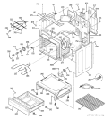 BODY PARTS Diagram and Parts List for JCBP83HM2WW  General Electric Range