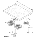 COOKTOP Diagram and Parts List for JB660SM2SS  General Electric Range