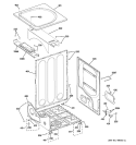 CABINET Diagram and Parts List for DCVH660EH1GG  General Electric Dryer