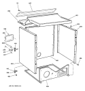 CABINET Diagram and Parts List for DLLSR40EG2WW  General Electric Dryer