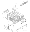 UPPER RACK ASSEMBLY Diagram and Parts List for GSD6960N20SS  General Electric Dishwasher