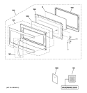 DOOR PARTS Diagram and Parts List for HVM1540SM2SS  General Electric Microwave