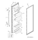 FRESH FOOD DOOR Diagram and Parts List for ESH22JFWDBB  General Electric Refrigerator