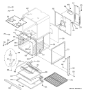 BODY WITH MICROWAVE SUPPORT Diagram and Parts List for JKP90CM1CC  General Electric Microwave Oven Combo