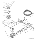 MOTOR - PUMP MECHANISM Diagram and Parts List for EDW6160N20SS  General Electric Dishwasher