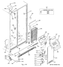 FREEZER SECTION Diagram and Parts List for GSE20IETCFBB  General Electric Refrigerator