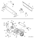 BACKSPLASH, BLOWER & MOTOR Diagram and Parts List for NVLR223EG2WW  Hotpoint Dryer