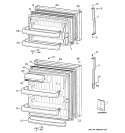 DOORS Diagram and Parts List for HTS18GBSARCC  Hotpoint Refrigerator