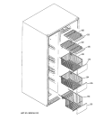 FREEZER SHELVES Diagram and Parts List for HSK29MGWACCC  Hotpoint Refrigerator