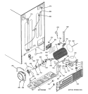 SEALED SYSTEM & MOTHER BOARD Diagram and Parts List for HSK29MGWACCC  Hotpoint Refrigerator
