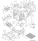 BODY PARTS Diagram and Parts List for JCBP77DM2WW  General Electric Range