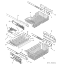 FREEZER SHELVES Diagram and Parts List for PGSS5PJXASS  General Electric Refrigerator