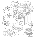 BODY PARTS Diagram and Parts List for ECBP82WL1WW  General Electric Range