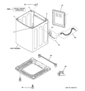 CABINET Diagram and Parts List for WPGT9150H0WW  General Electric Washer
