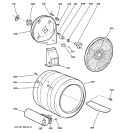 DRUM Diagram and Parts List for DNCK440GG1WC  General Electric Dryer
