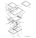 FRESH FOOD SHELVES Diagram and Parts List for GTS22JCPCRWW  General Electric Refrigerator