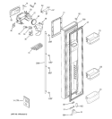 FREEZER DOOR Diagram and Parts List for GWU23LGTBFSS  General Electric Refrigerator