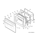 DOOR Diagram and Parts List for JD968BK4BB  General Electric Range