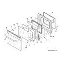 DOOR Diagram and Parts List for JKP86BF3BB  General Electric Microwave Oven Combo