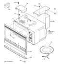 MICROWAVE ENCLOSURE Diagram and Parts List for JKP86BF6BB  General Electric Microwave Oven Combo