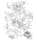 BODY WITH MICROWAVE SUPPORT Diagram and Parts List for JT965WF2WW  General Electric Microwave Oven Combo