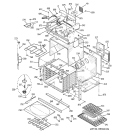 BODY WITH MICROWAVE SUPPORT Diagram and Parts List for JT965CF7CC  General Electric Microwave Oven Combo