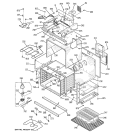 BODY WITH MICROWAVE SUPPORT Diagram and Parts List for JTP86CF2CC  General Electric Microwave Oven Combo