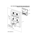 MICROWAVE CONTROL PANEL Diagram and Parts List for JTP90SM1SS  General Electric Microwave Oven Combo