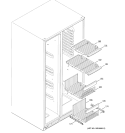 FREEZER SHELVES Diagram and Parts List for PSS23LGSAWW  General Electric Refrigerator