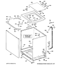 CABINET, COVER & FRONT PANEL Diagram and Parts List for WCSR2090G5WW  General Electric Washer