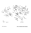 CONTROLS & BACKSPLASH Diagram and Parts List for WCSR4170G2WW  General Electric Washer