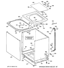 CABINET, COVER & FRONT PANEL Diagram and Parts List for WHDSR209DAWW  General Electric Washer