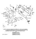 CONTROLS & BACKSPLASH Diagram and Parts List for WMCD2050H0WC  General Electric Washer