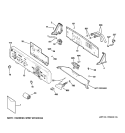CONTROLS & BACKSPLASH Diagram and Parts List for WWSE5240G0WW  General Electric Washer