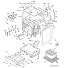 BODY PARTS Diagram and Parts List for JBP24WK1WW  General Electric Range