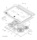 COOKTOP Diagram and Parts List for JCS905SK3SS  General Electric Range