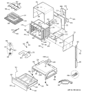 BODY PARTS Diagram and Parts List for JCSP42BK3BB  General Electric Range