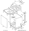 CABINET, COVER & FRONT PANEL Diagram and Parts List for WHRE5550H0WW  General Electric Washer